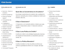 Tablet Screenshot of clickescolar.com.br